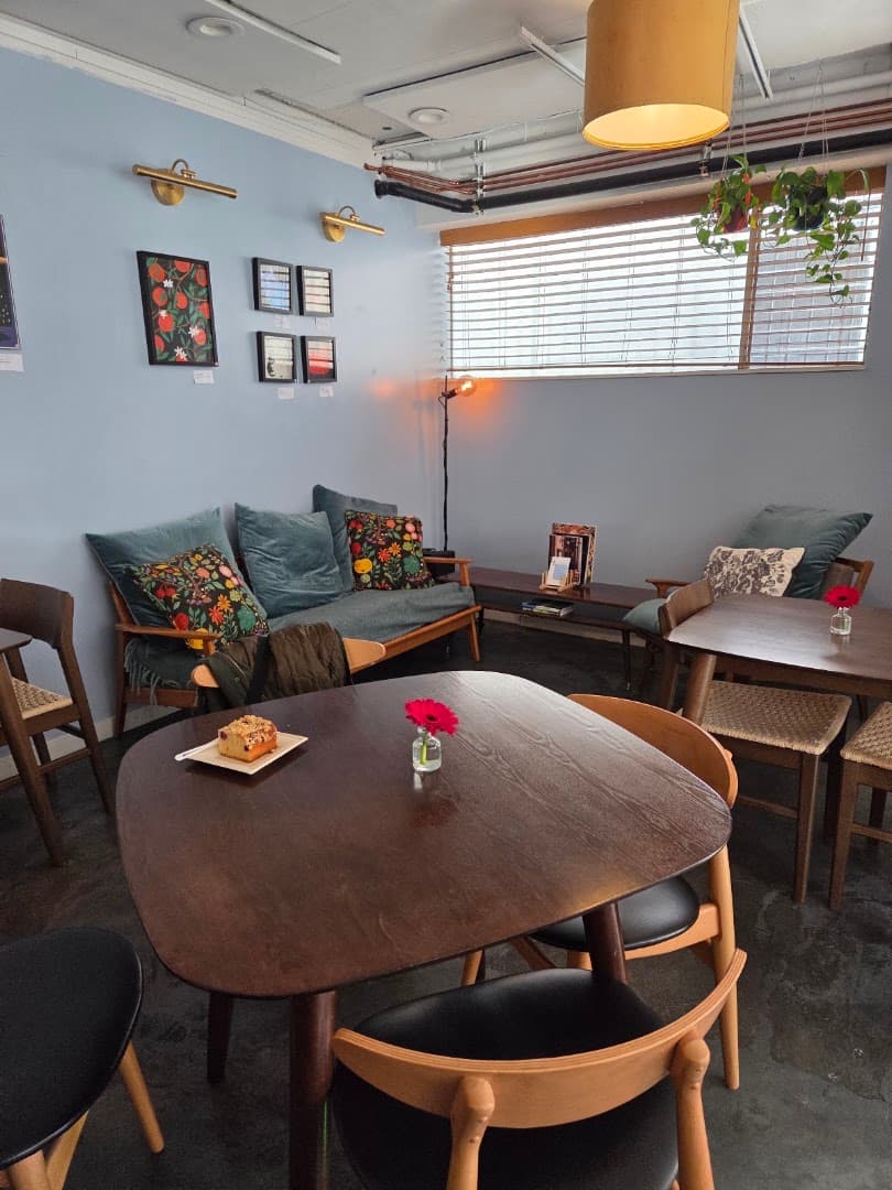 Interior of Artemis Coffee, specialty coffee shop in Seattle