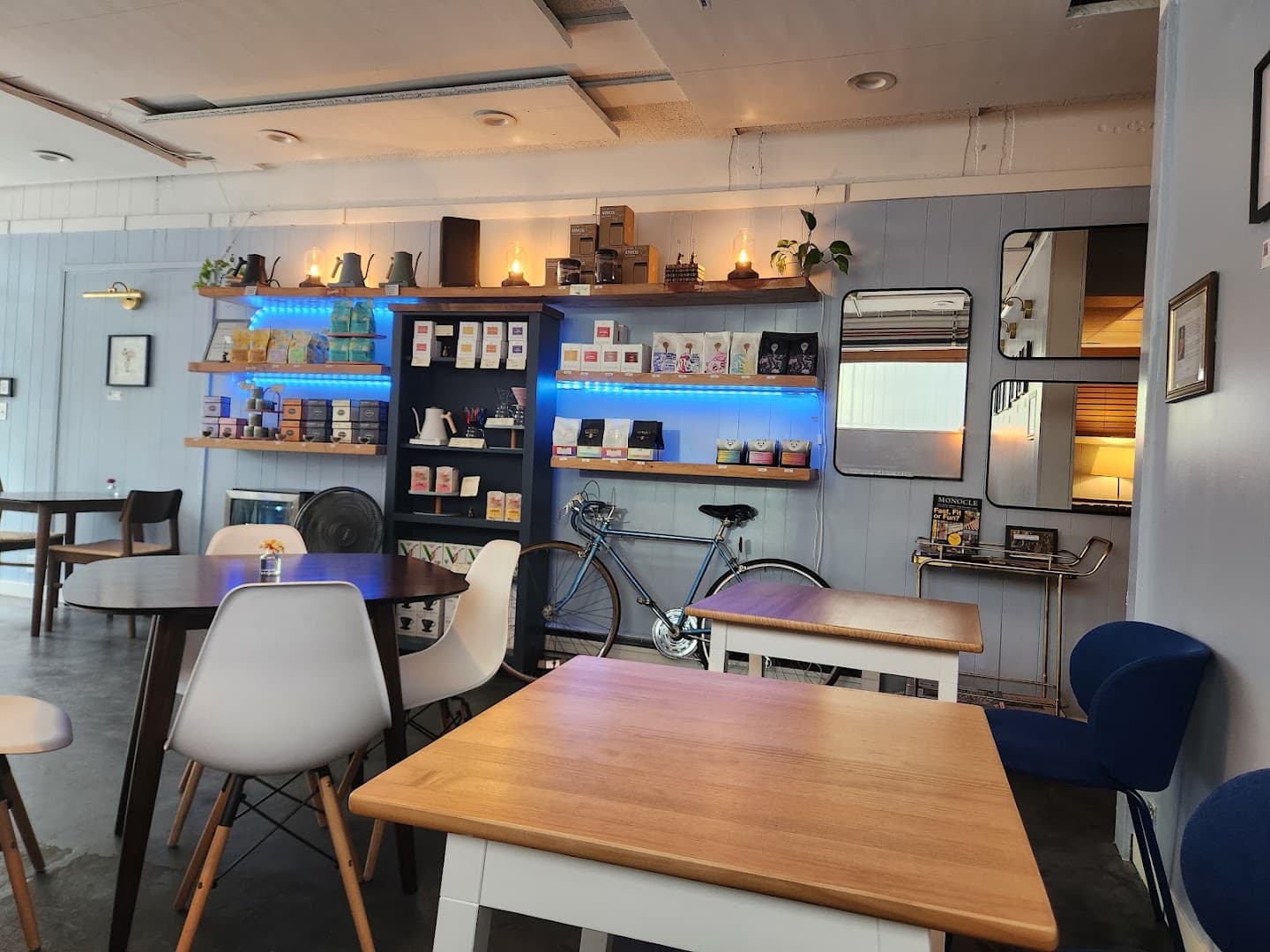 Interior of Artemis Coffee, specialty coffee shop in Seattle