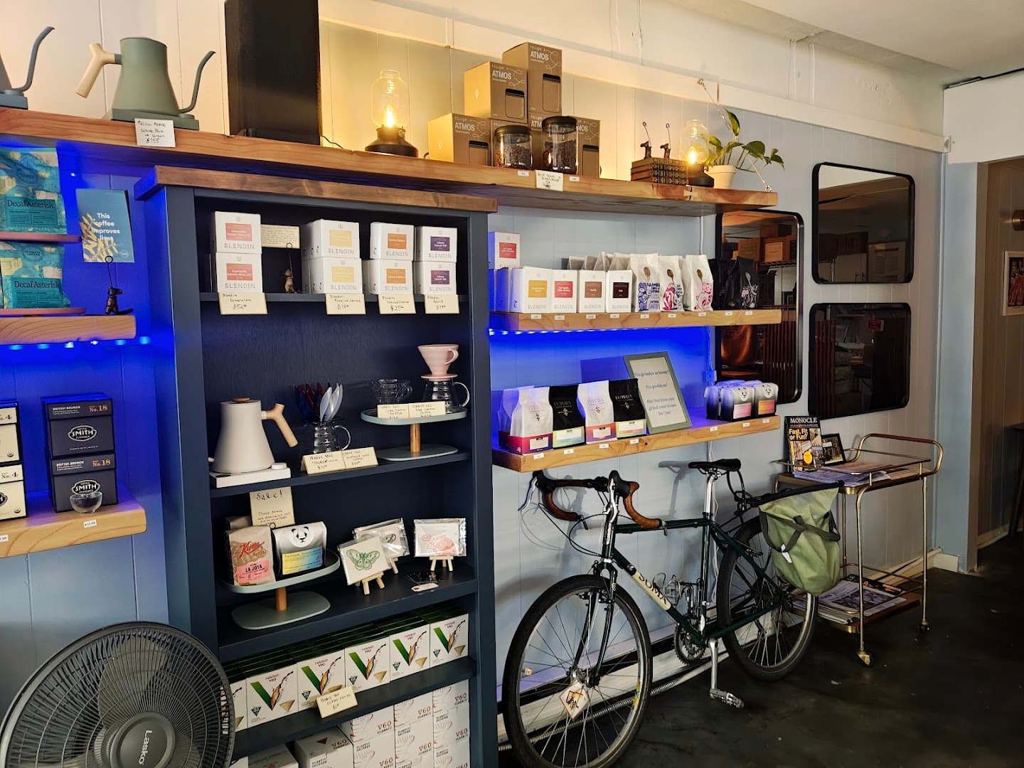 Interior of Artemis Coffee, specialty coffee shop in Seattle