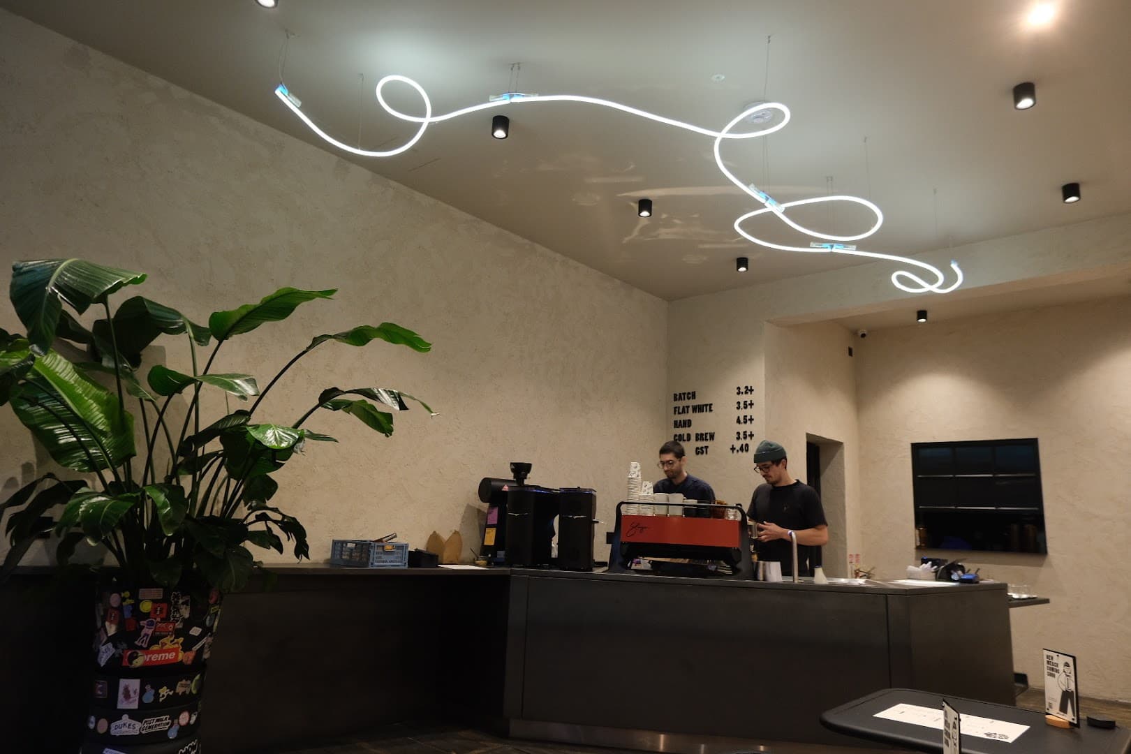 Interior of BEATNIK, specialty coffee shop in Edinburgh