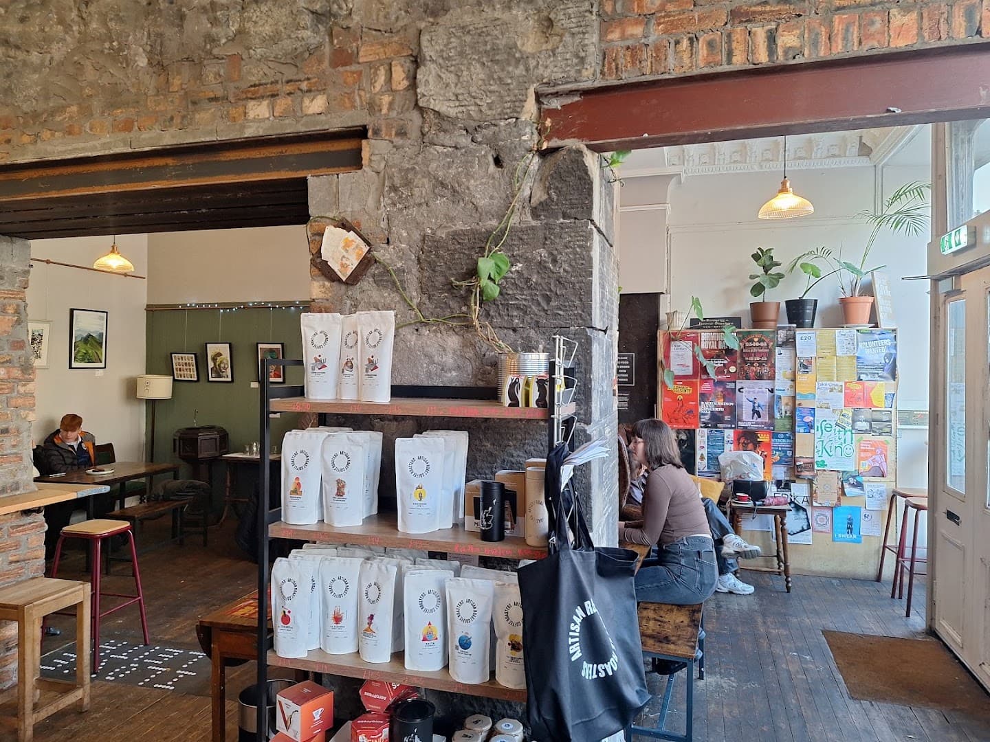 Interior of Artisan Roast Leith Walk, specialty coffee shop in Edinburgh