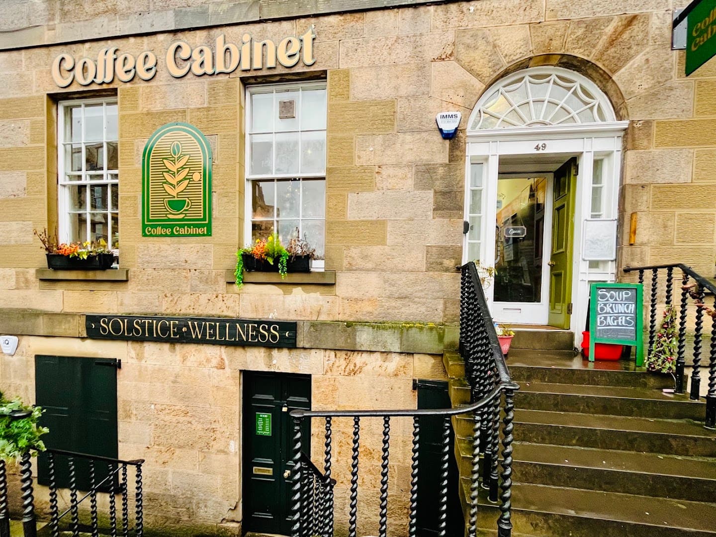 Storefront of The Coffee Cabinet, specialty coffee shop in Edinburgh