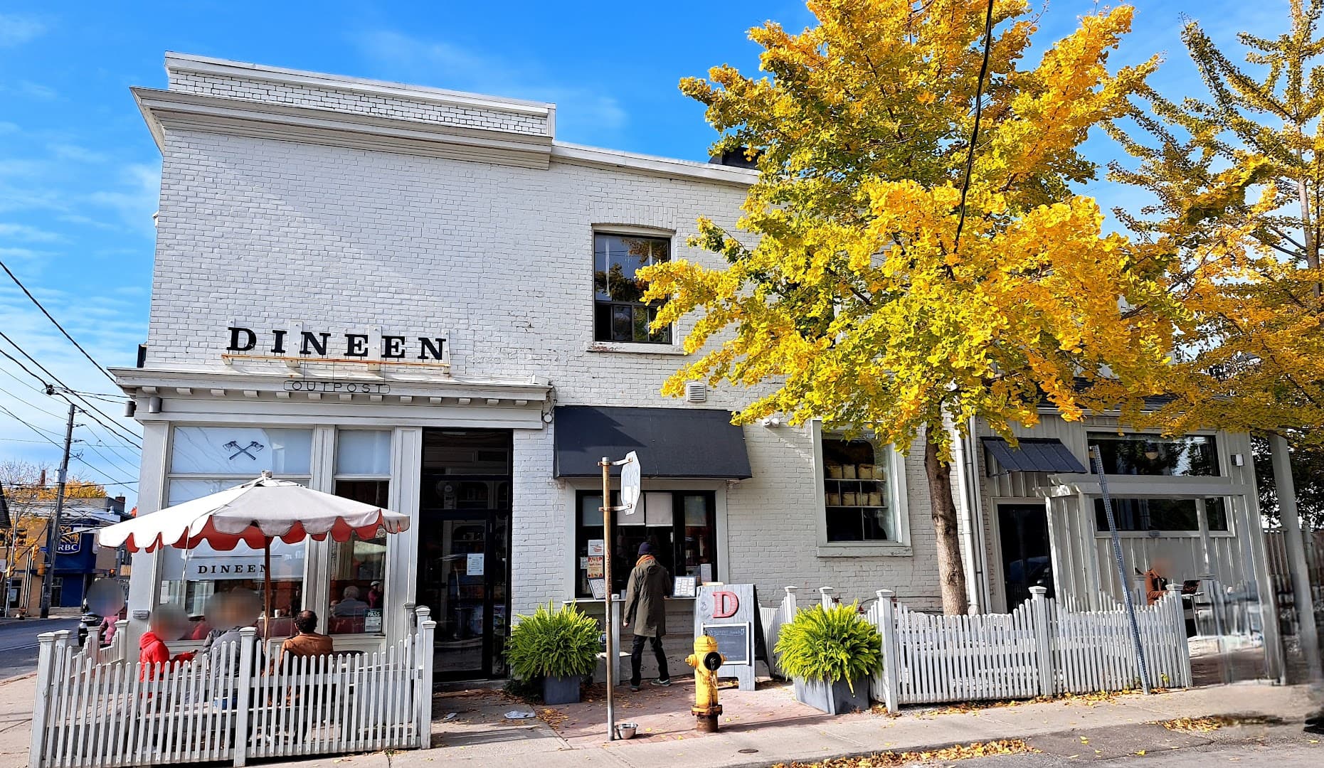 Storefront of Dineen Outpost, specialty coffee shop in Toronto