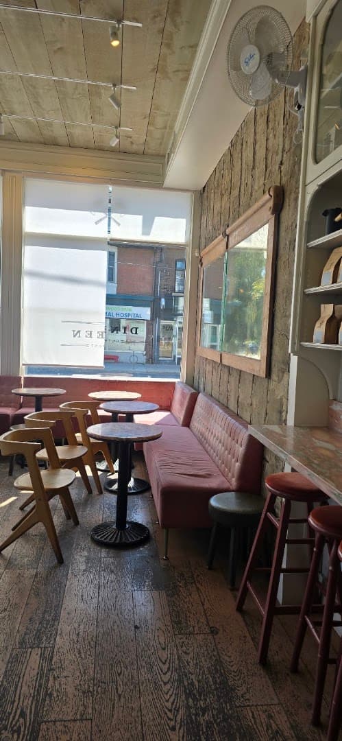 Interior of Dineen Outpost, specialty coffee shop in Toronto