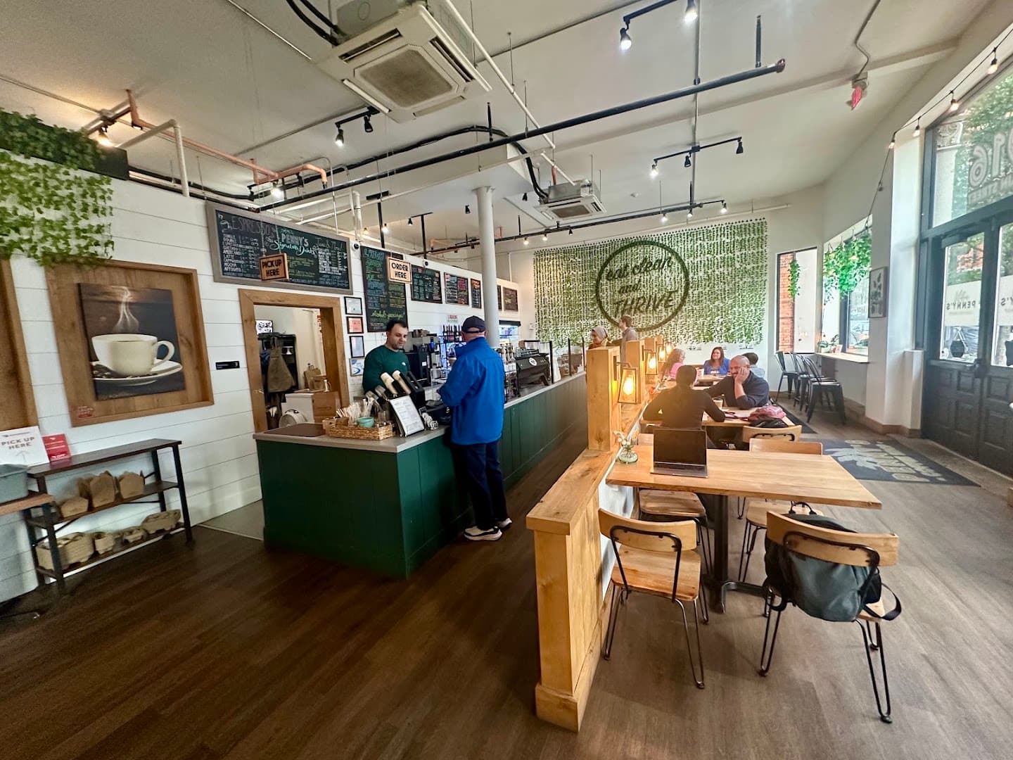 Interior of Penny's Coffee Shop, specialty coffee shop in Buffalo
