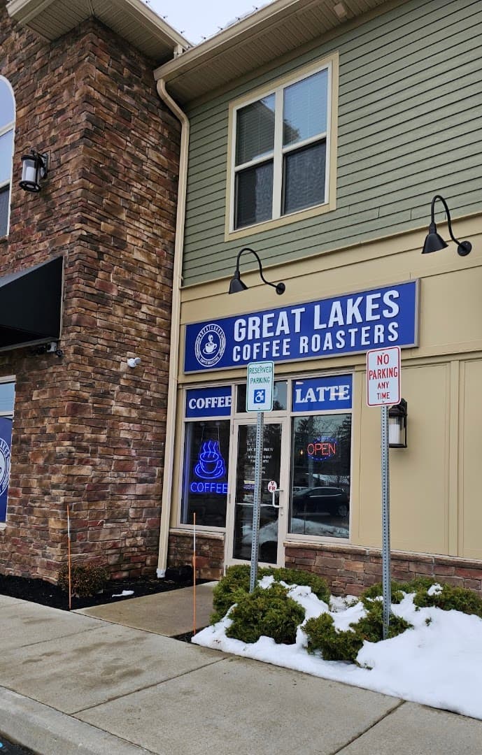 Storefront of Great Lakes Coffee Roasters, specialty coffee shop in Buffalo