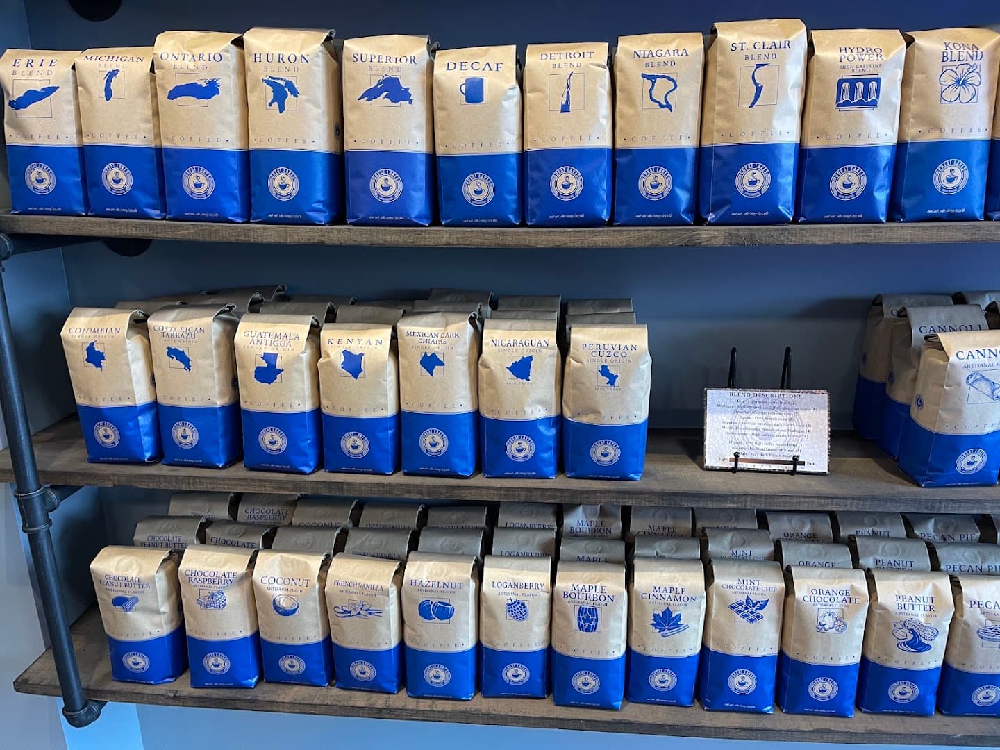 Interior of Great Lakes Coffee Roasters, specialty coffee shop in Buffalo
