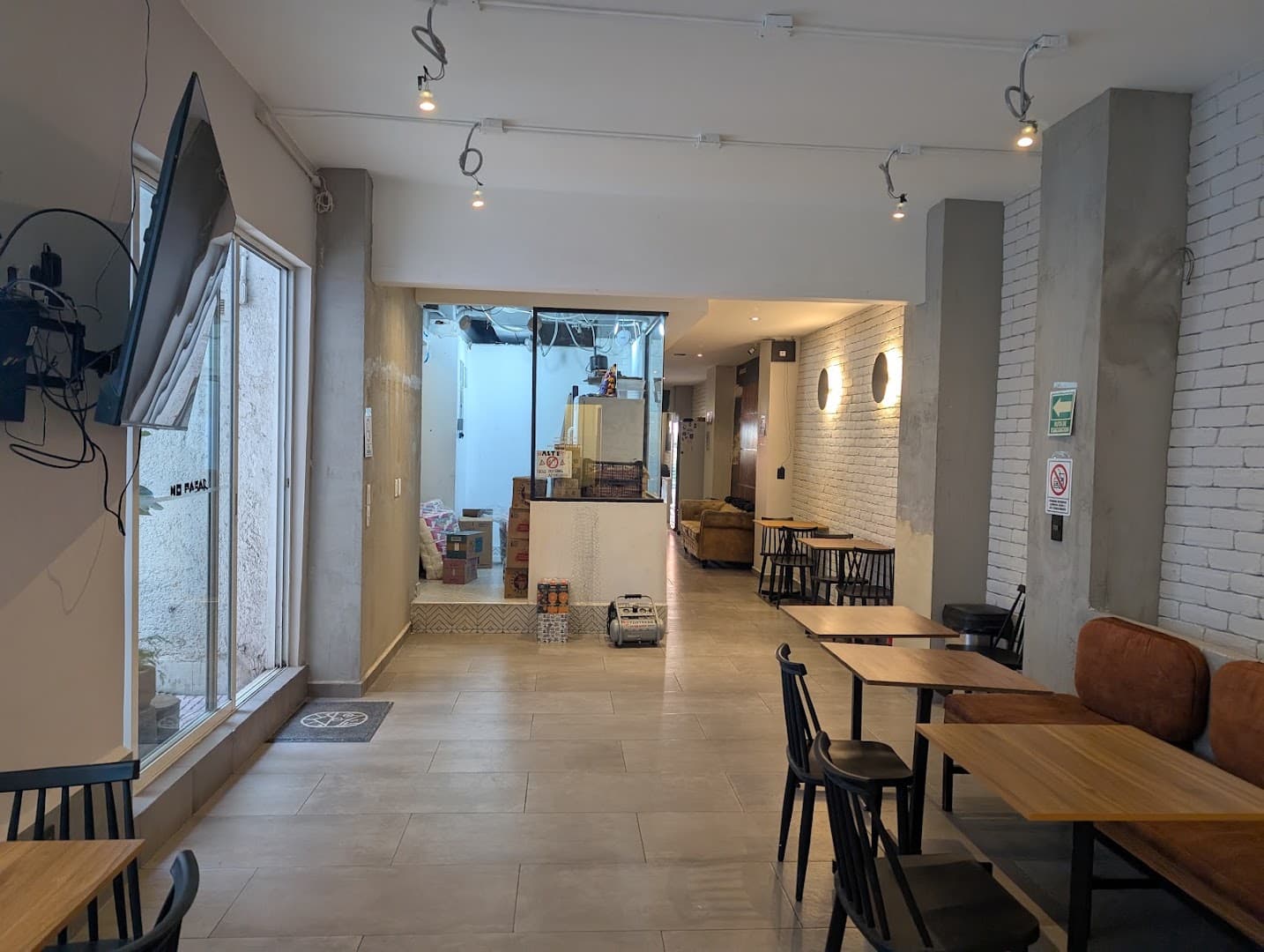 Interior of Rutas Café Ciclista, specialty coffee shop in Mexico City