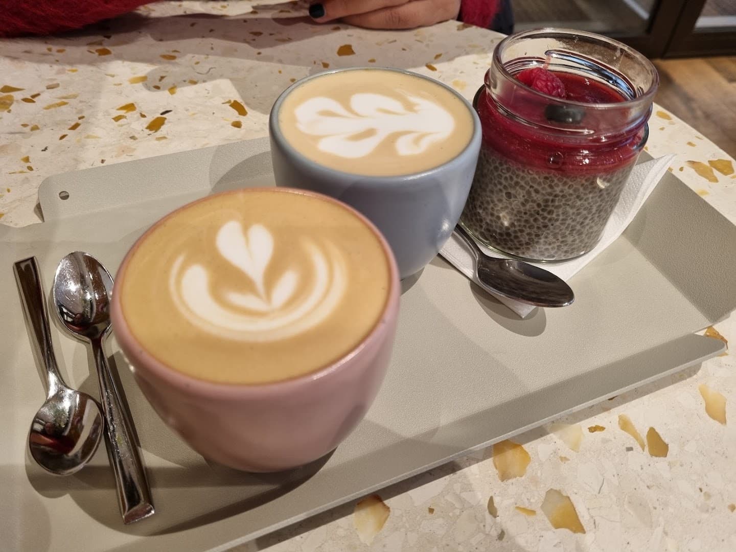 Coffee at Elias Coffee Shop, specialty coffee shop in Prague