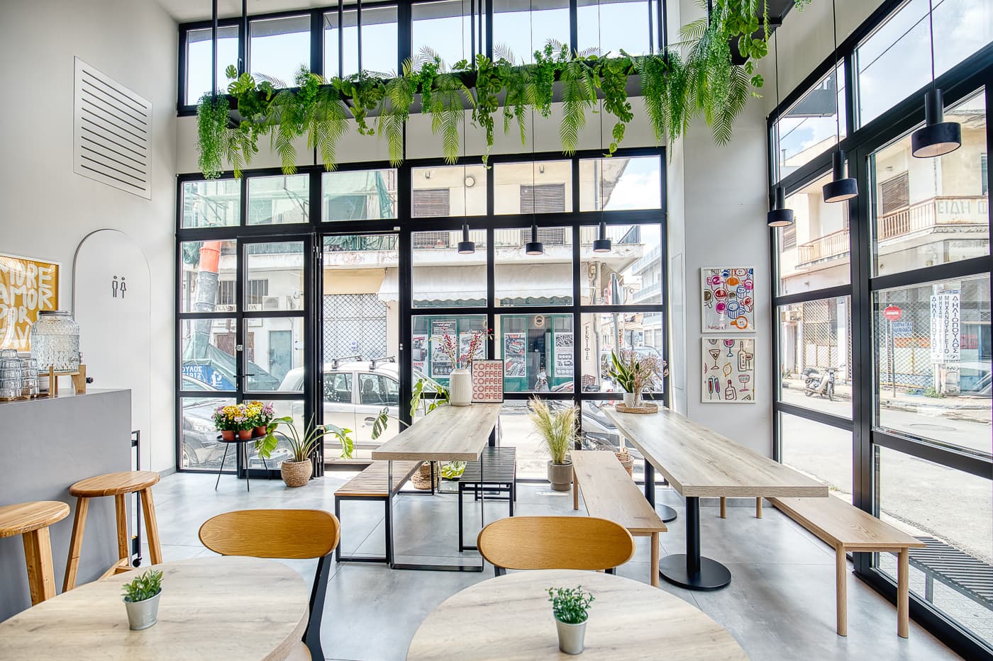 Interior of Mour Athens, specialty coffee shop in Athens