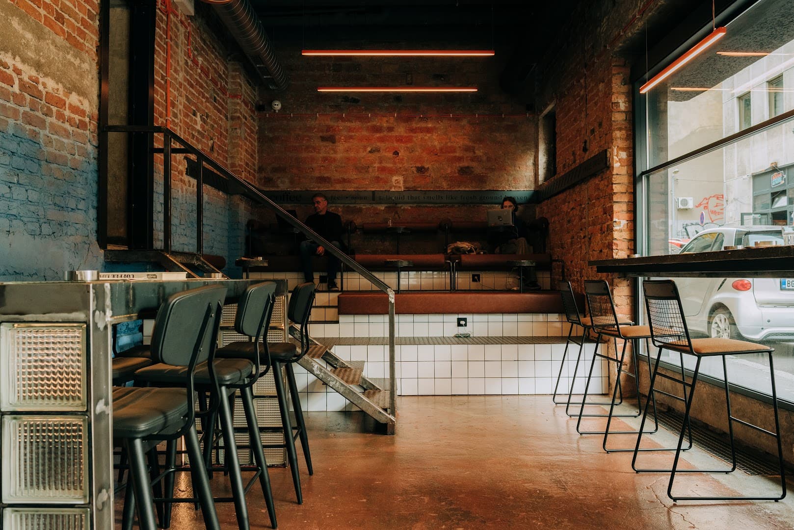 Interior of Single Origin, specialty coffee shop in Belgrade