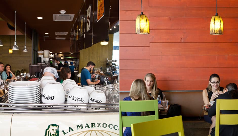 Interior of Colectivo Coffee US Bank, specialty coffee shop in Milwaukee