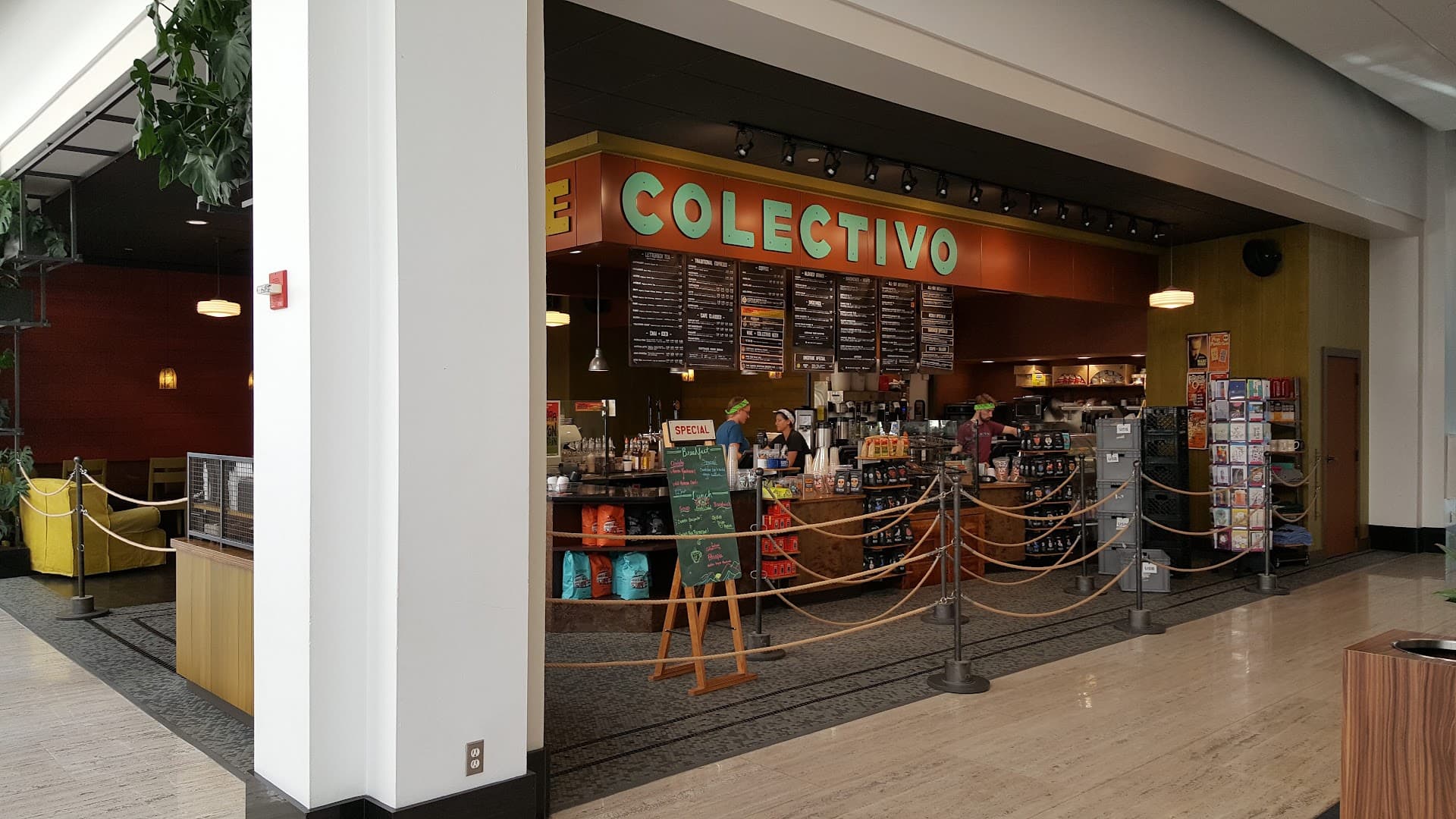 Interior of Colectivo Coffee US Bank, specialty coffee shop in Milwaukee