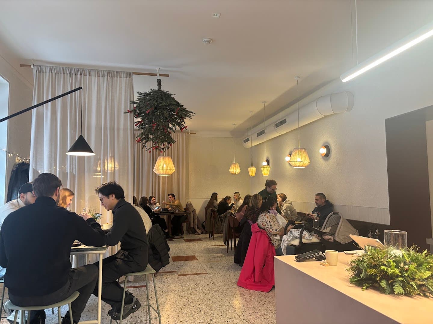 Interior of Srnky Americká, specialty coffee shop in Prague