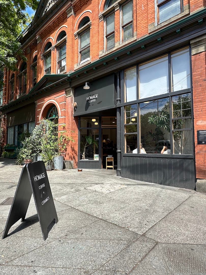 Storefront of Homage Coffee, specialty coffee shop in Seattle