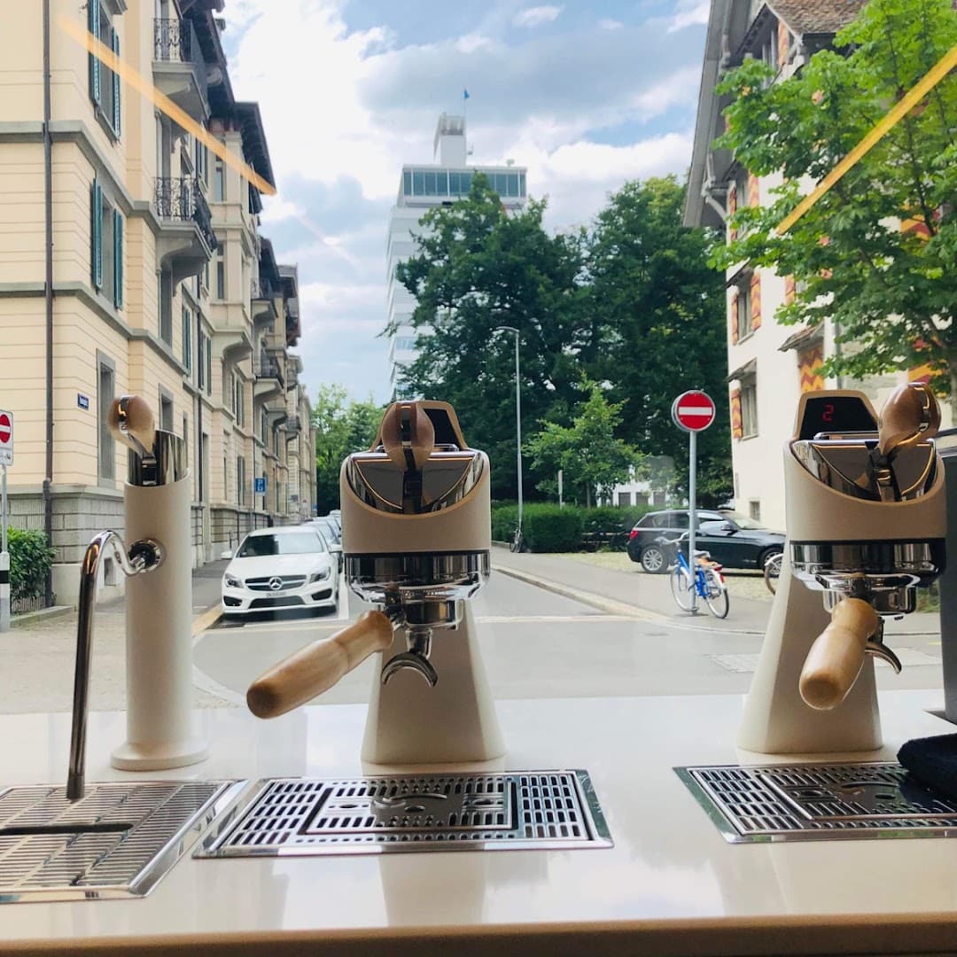 Interior of Bean Bank Coffee Bärengasse, specialty coffee shop in Zurich