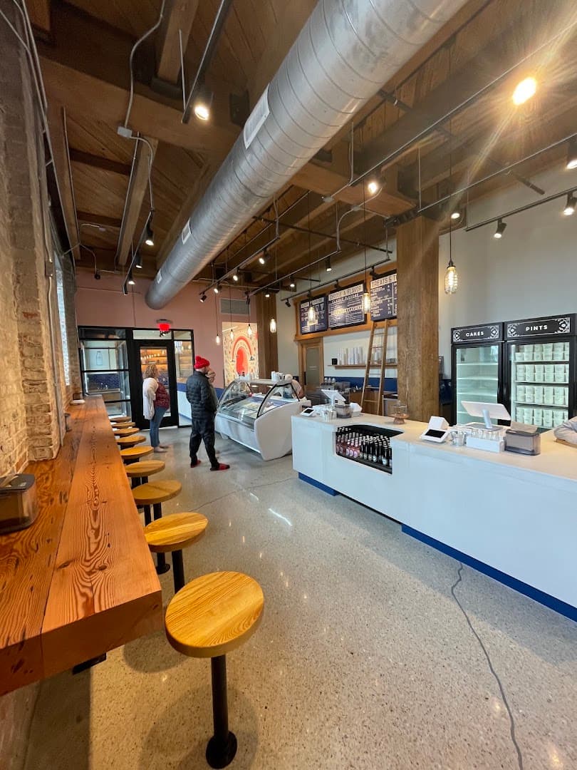 Interior of Archetype Coffee Millwork Commons, specialty coffee shop in Omaha