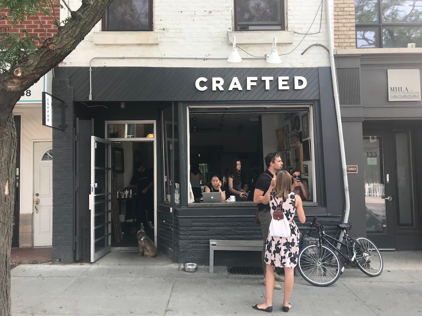 Storefront of Pilot Coffee Roasters, specialty coffee shop in Toronto