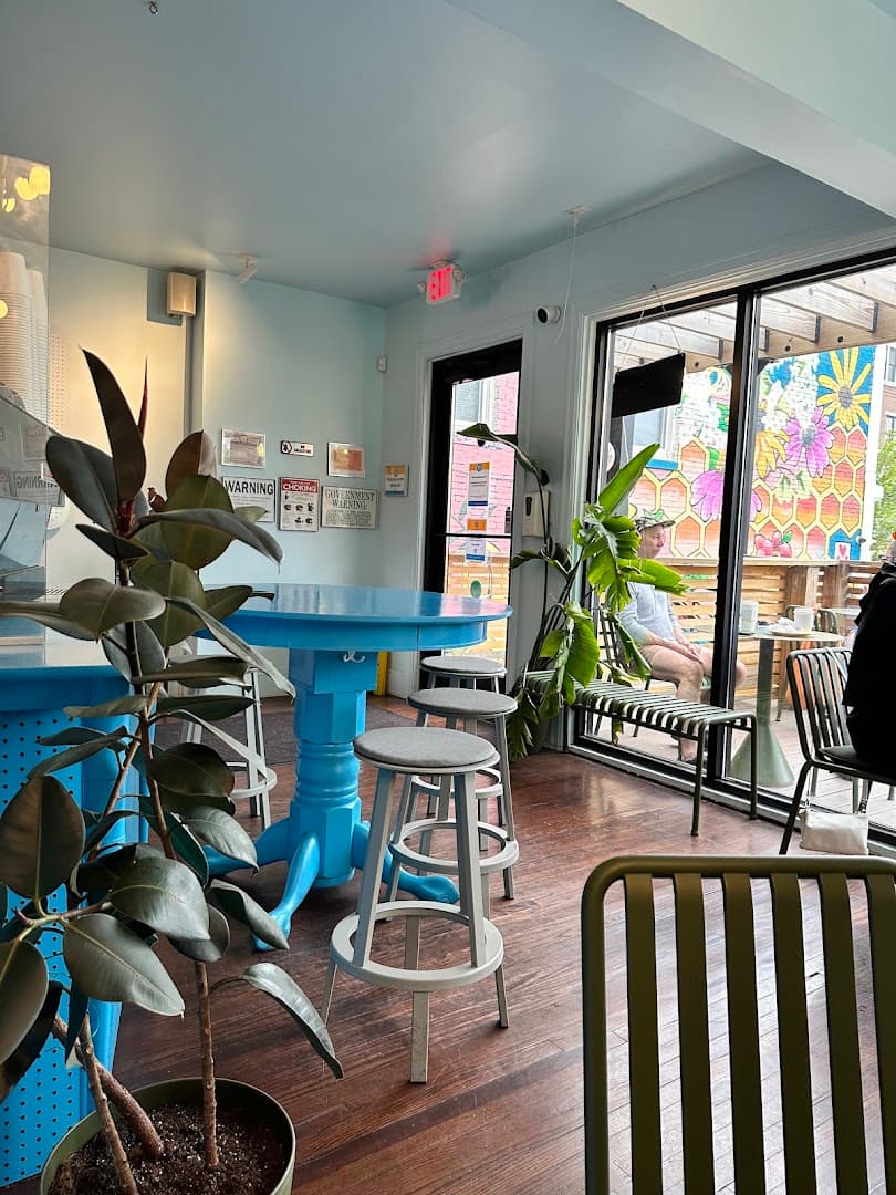 Interior of Tipico Coffee & Cafe, specialty coffee shop in Buffalo