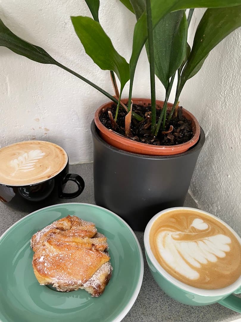 Coffee at Kafemat, specialty coffee shop in Prague