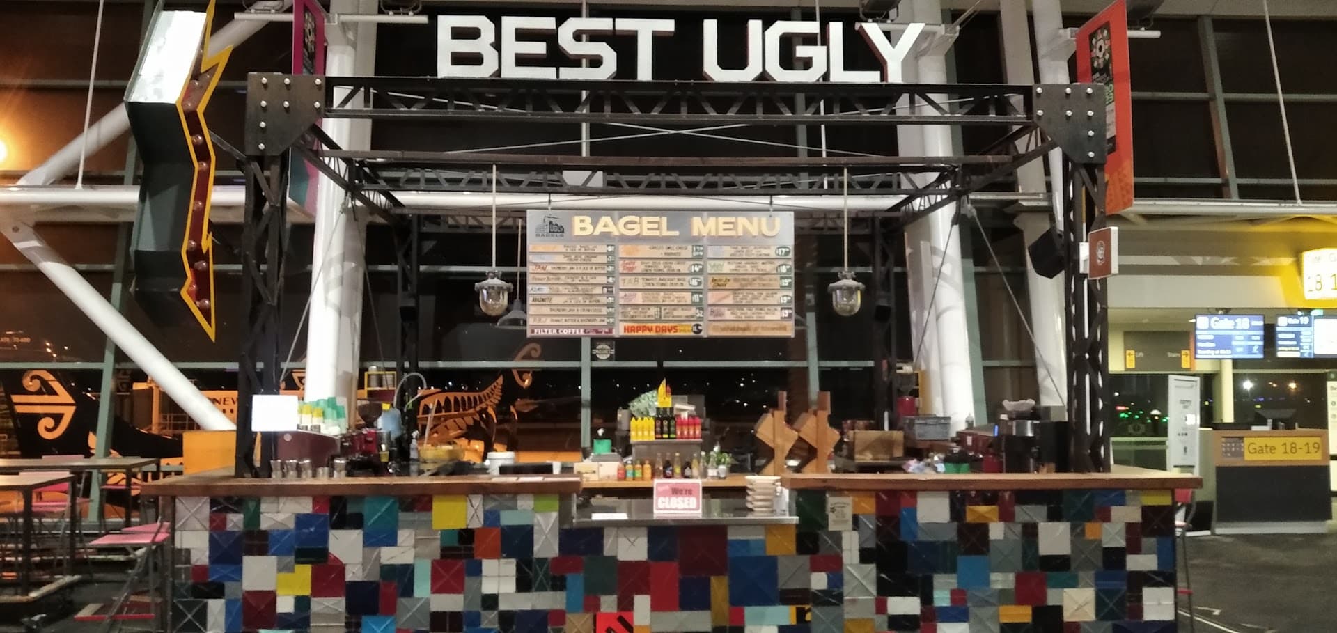 Interior of Best Ugly Bagels, specialty coffee shop in Wellington
