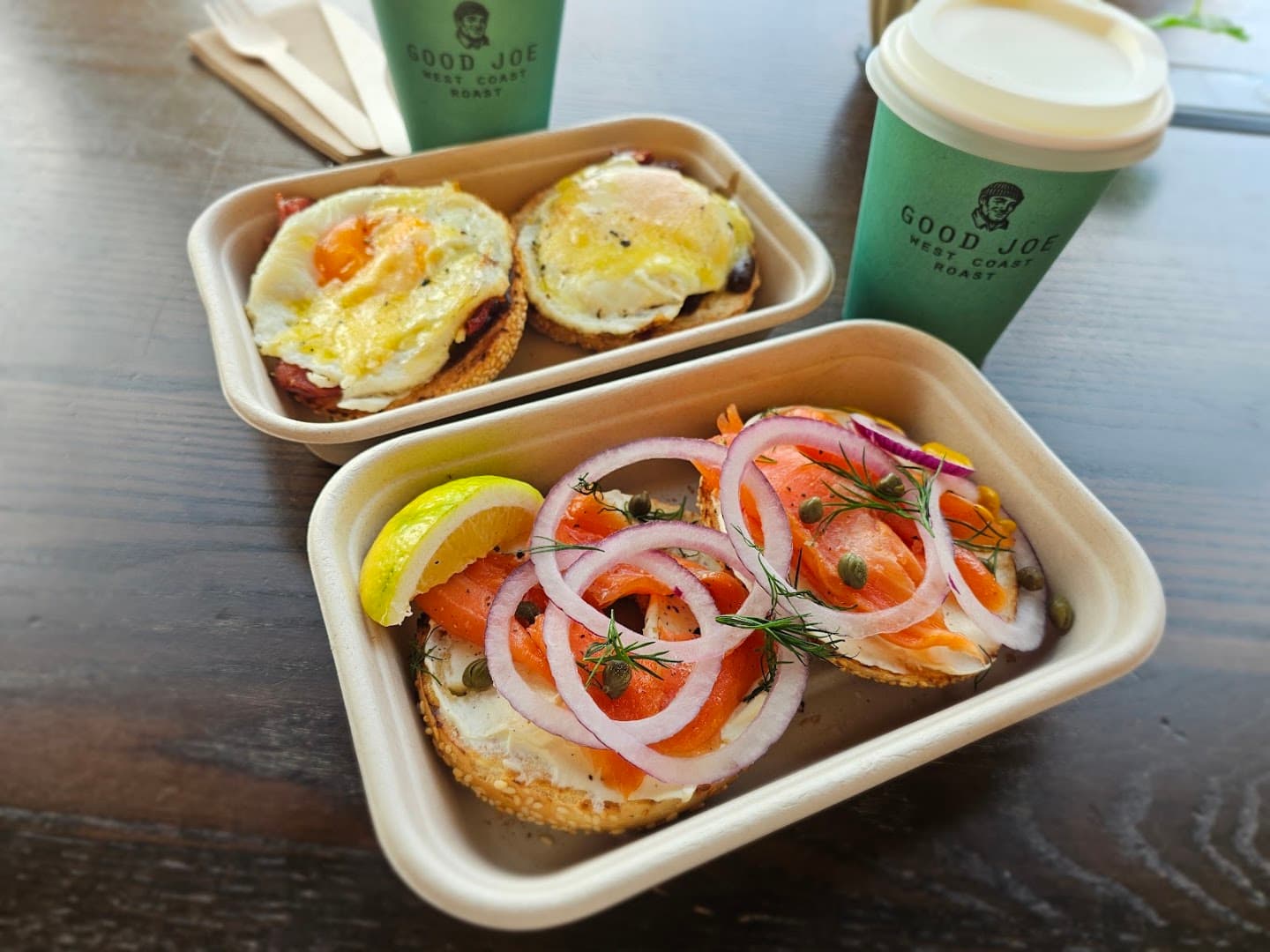 Food at Best Ugly Bagels, specialty coffee shop in Wellington