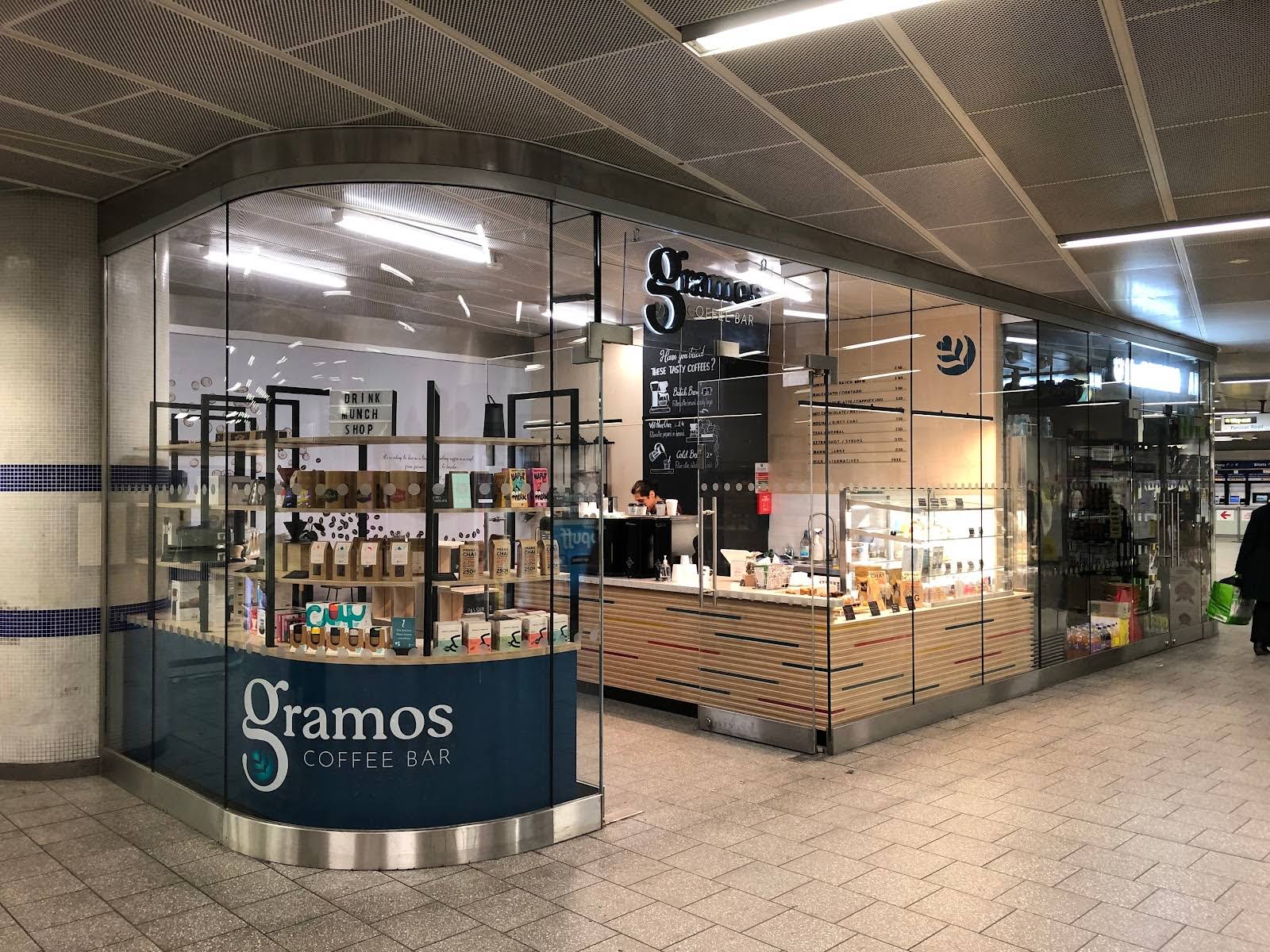 Gramos Coffee Bar (underground, sub-level -1) - specialty coffee shop in King's Cross