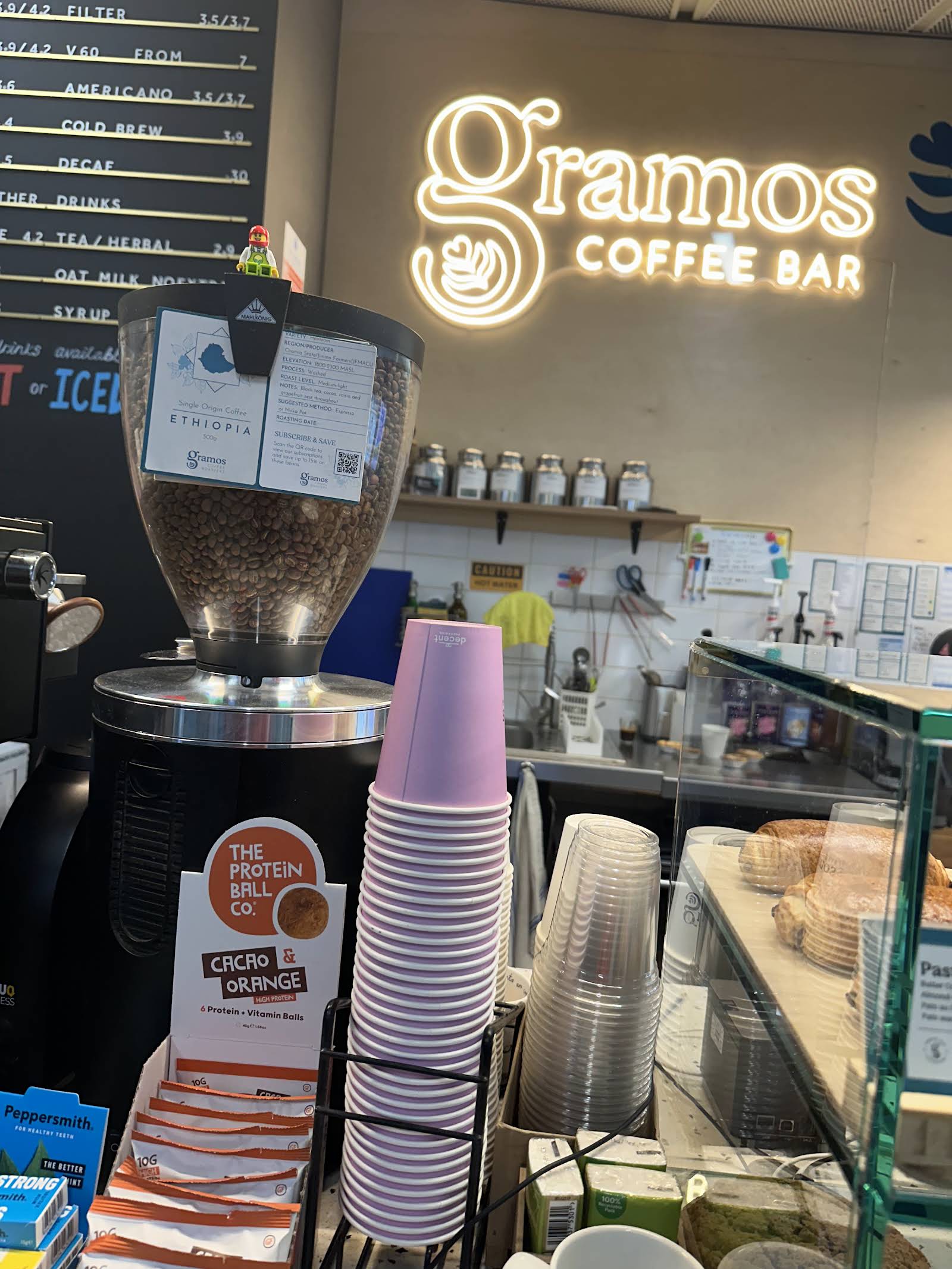 Gramos Coffee Bar (underground, sub-level -1) specialty coffee shop in London - photo 11