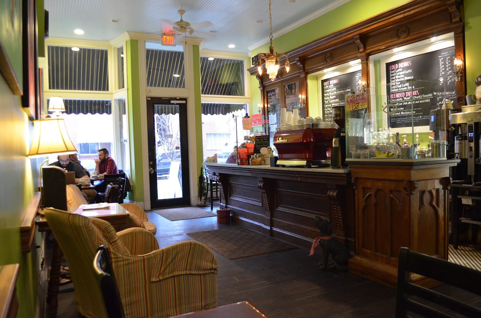 Interior of Big Dog Coffee, specialty coffee shop in Pittsburgh