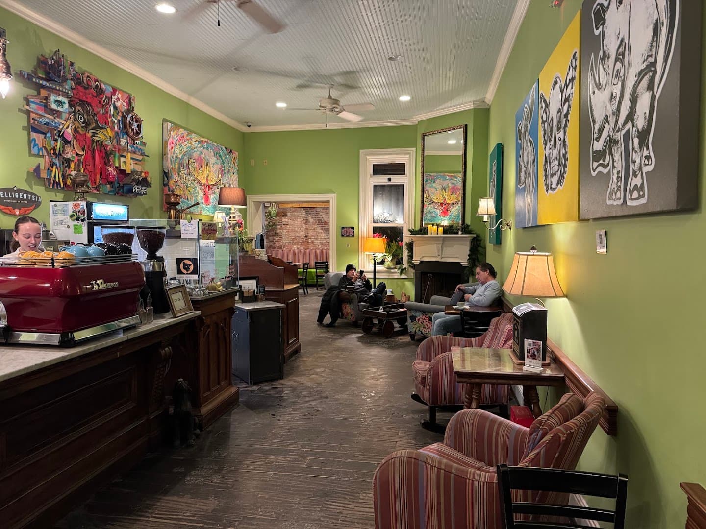 Interior of Big Dog Coffee, specialty coffee shop in Pittsburgh