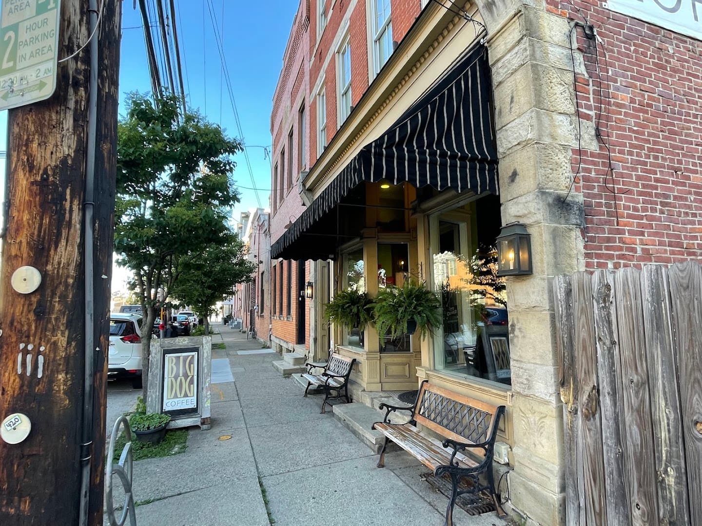 Storefront of Big Dog Coffee, specialty coffee shop in Pittsburgh