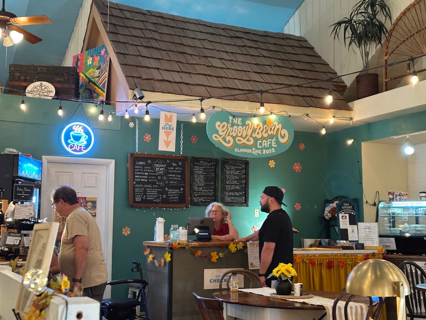 Interior of Groovy Bean Café, specialty coffee shop in Lancaster