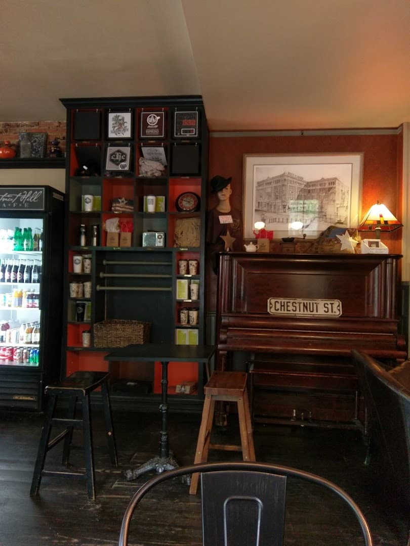 Interior of Chestnut Hill Cafe, specialty coffee shop in Lancaster