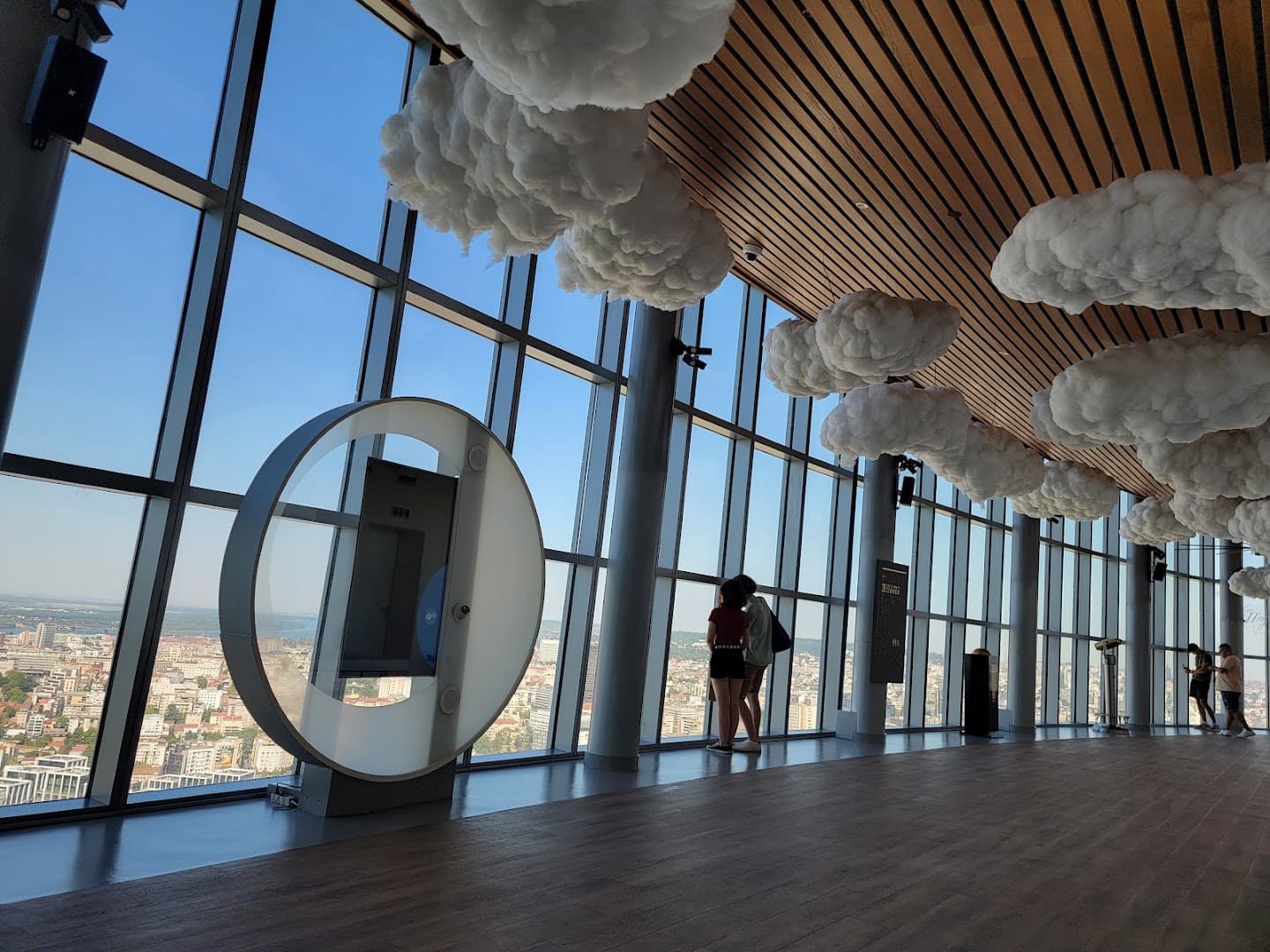 Interior of Kafeterija Kula Beograd 360 Deck, specialty coffee shop in Belgrade