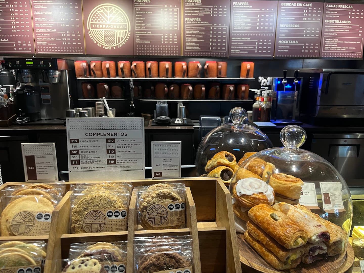 Interior of Tierra Garat, specialty coffee shop in Mexico City