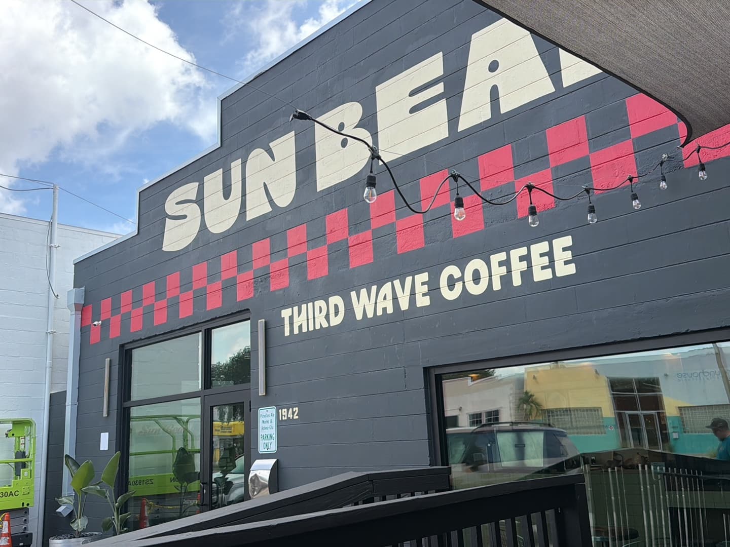 Storefront of Sun Bear, specialty coffee shop in Tampa-St. Petersburg