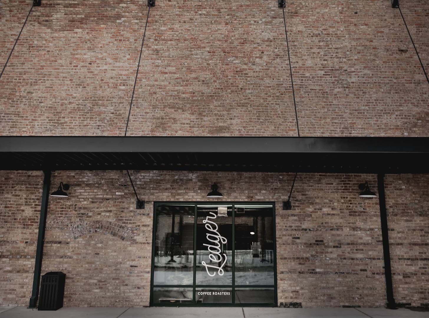 Storefront of Ledger Coffee Roasters, specialty coffee shop in Madison