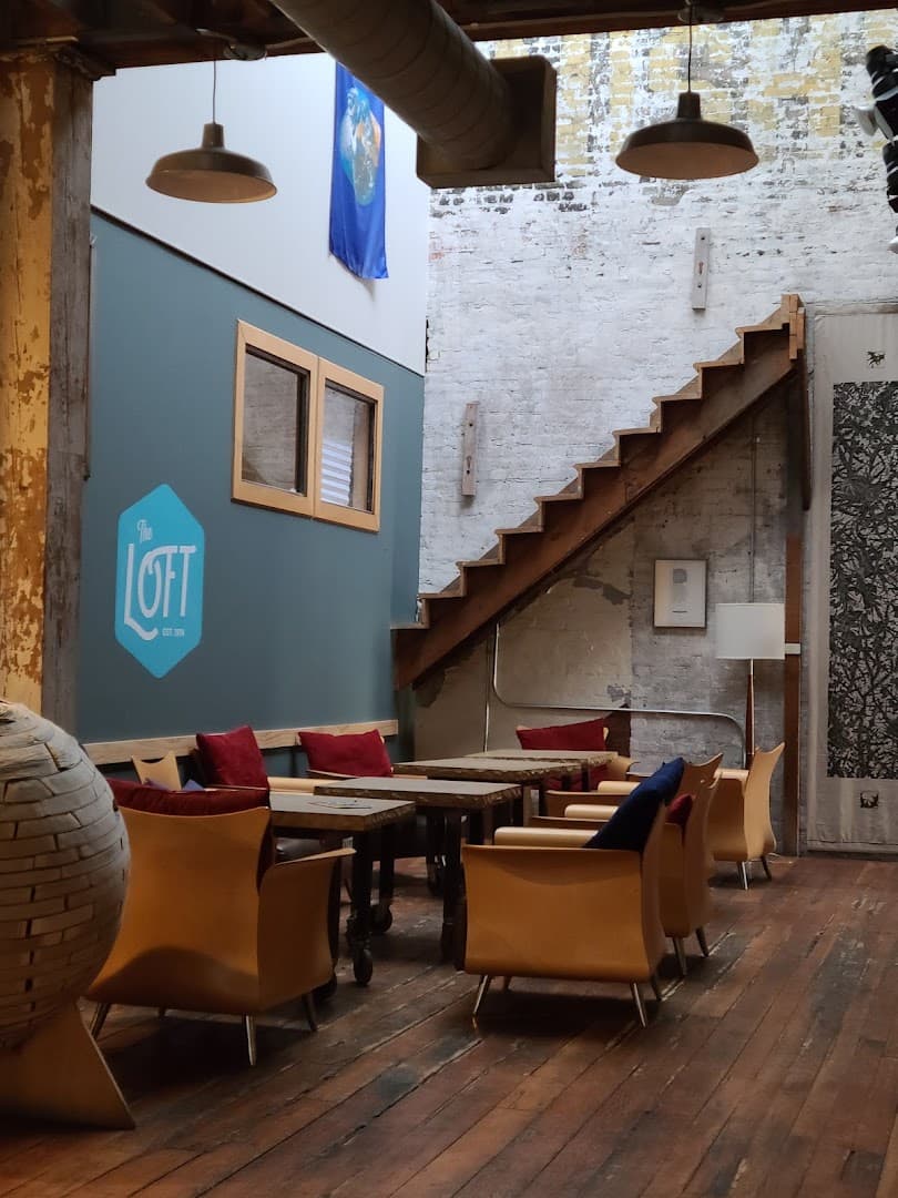 Interior of FRGMNT Coffee - Mill District, specialty coffee shop in Minneapolis