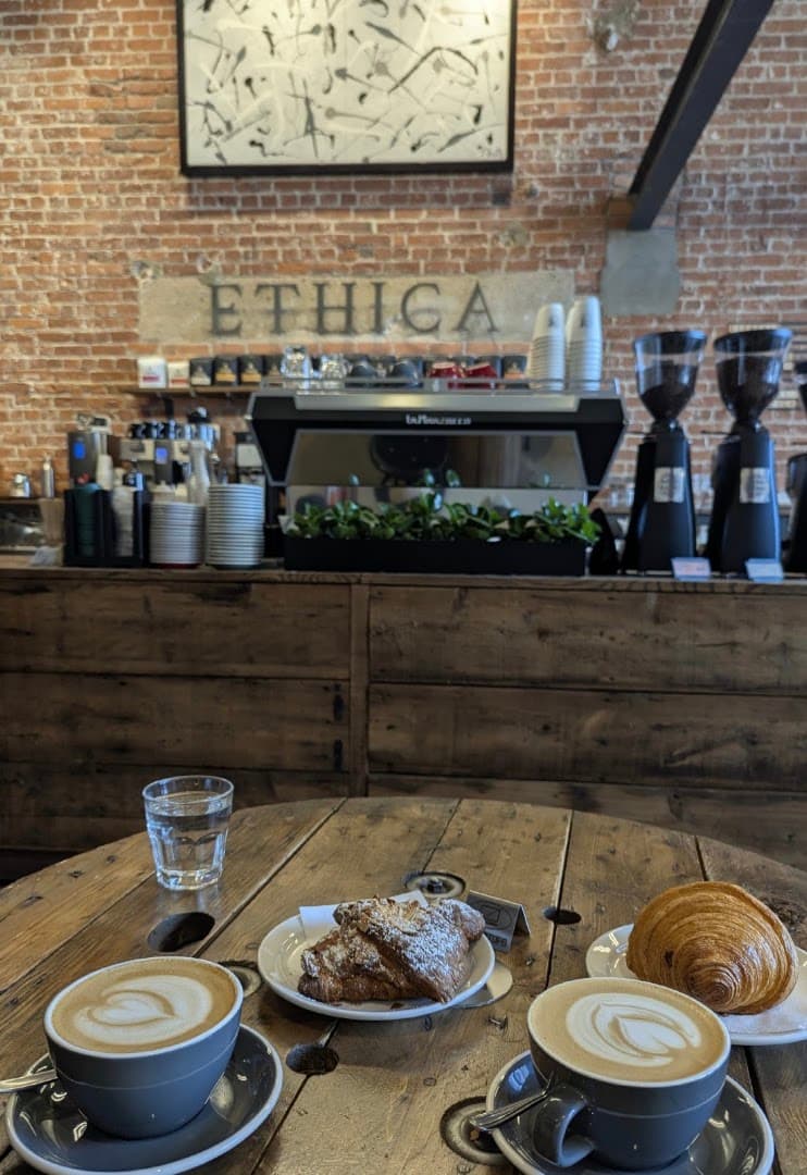 Coffee at Ethica Coffee Roasters, specialty coffee shop in Toronto