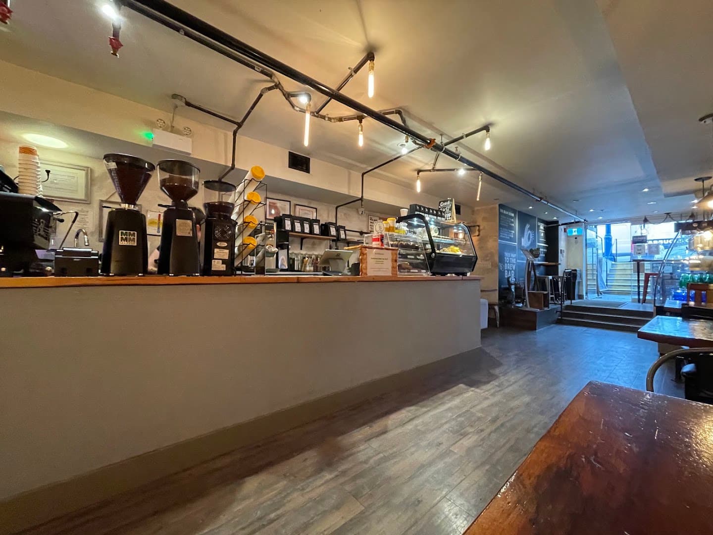 Interior of Goldstruck Coffee, specialty coffee shop in Toronto