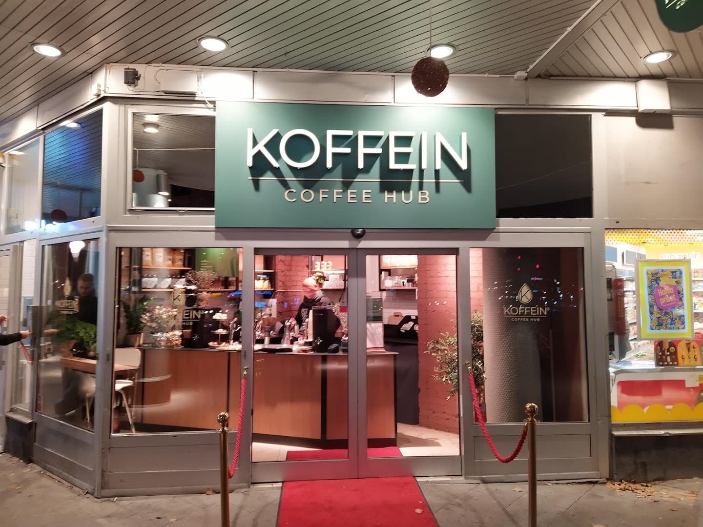 Storefront of Koffein Sweden AB, specialty coffee shop in Stockholm